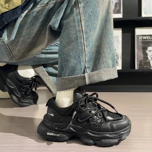 Men's Thick-Soled Dad Shoes - Retro Mesh Breathable Sports Casual Footwear for Summer, Versatile Y2K INS Trend