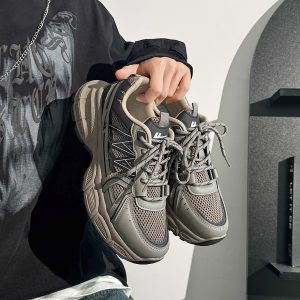 Men's Thick-Soled Dad Shoes - Retro Mesh Breathable Sports Casual Footwear for Summer, Versatile Y2K INS Trend