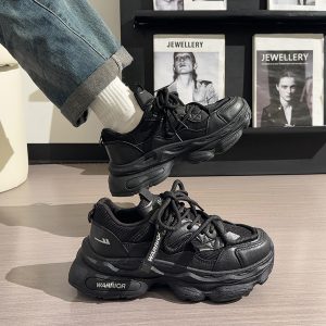 Men's Thick-Soled Dad Shoes - Retro Mesh Breathable Sports Casual Footwear for Summer, Versatile Y2K INS Trend