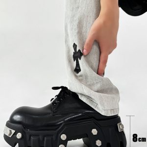 Men's Thick-Soled Derby Shoes with Elevated Height, Gear-Bottom Leather Platform Footwear, Stylish Casual Fashion