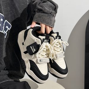 Men's Thick-Soled High-Top Shoes, Summer Mesh Breathable Sports Casual Footwear, Versatile White Sneakers