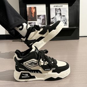 Men's Thick-Soled Sneakers - Korean Style Casual Sports Shoes for Spring & Autumn, Trendy Versatile Footwear