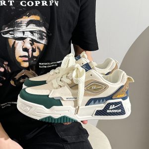 Men's Thick-Soled Sneakers - Korean Style Casual Sports Shoes for Spring & Autumn, Trendy Versatile Footwear