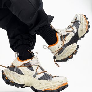 Men's Vintage Dad Shoes - Thick-Soled Breathable Mesh Height-Increasing Sports Shoes for Streetwear and Hiking