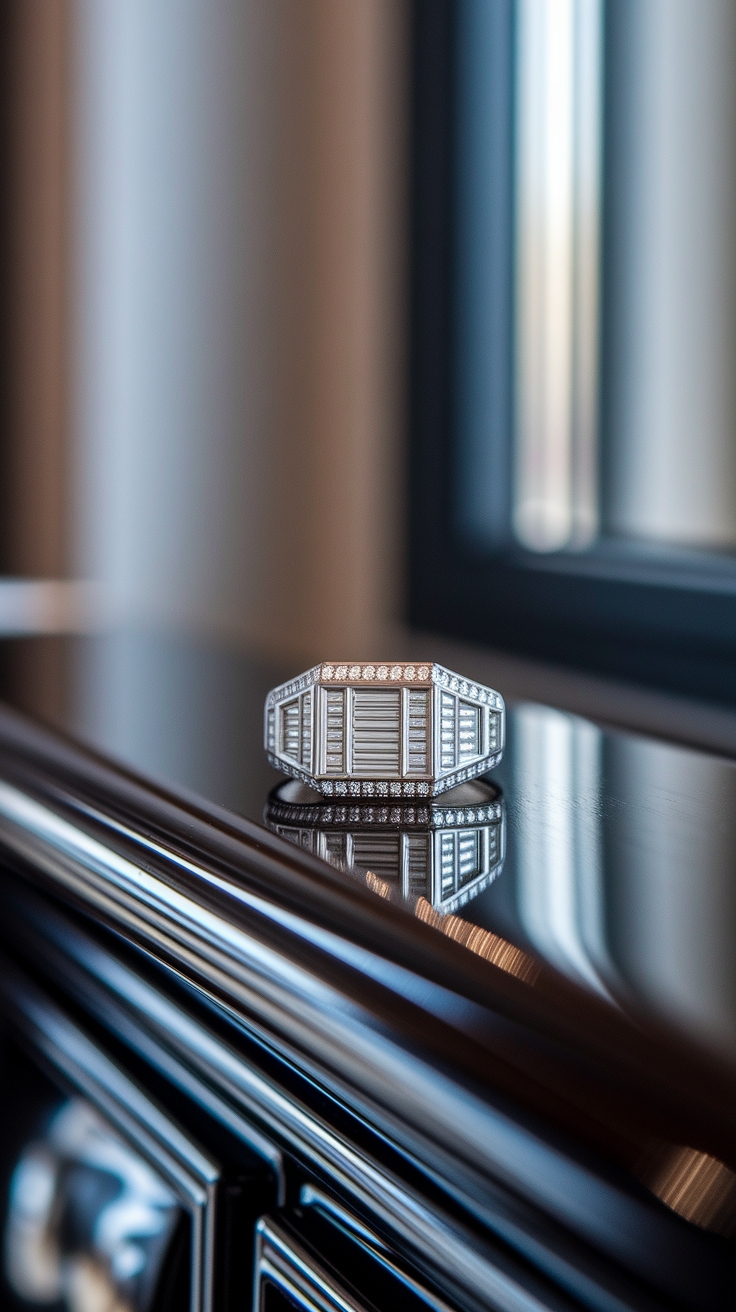 Stylish Men's Baguette Diamond Ring for Every Occasion outfit idea