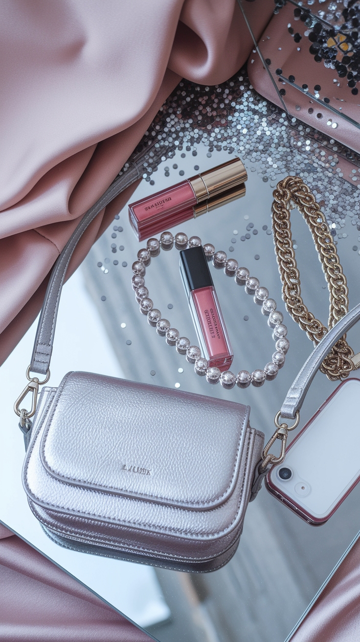 Metallic Bag Outfit Ideas to Shine Bright outfit idea