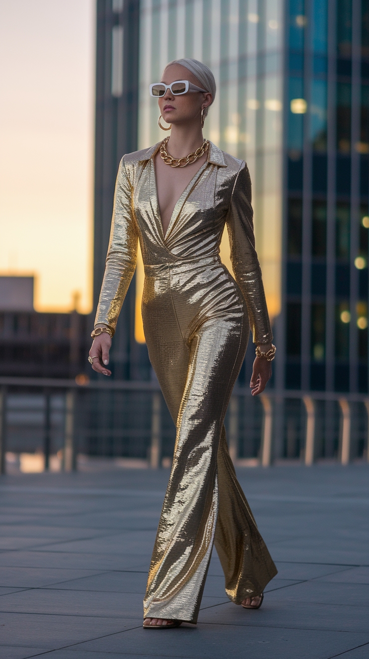 Stunning Metallic Gold Outfit for Every Occasion outfit idea