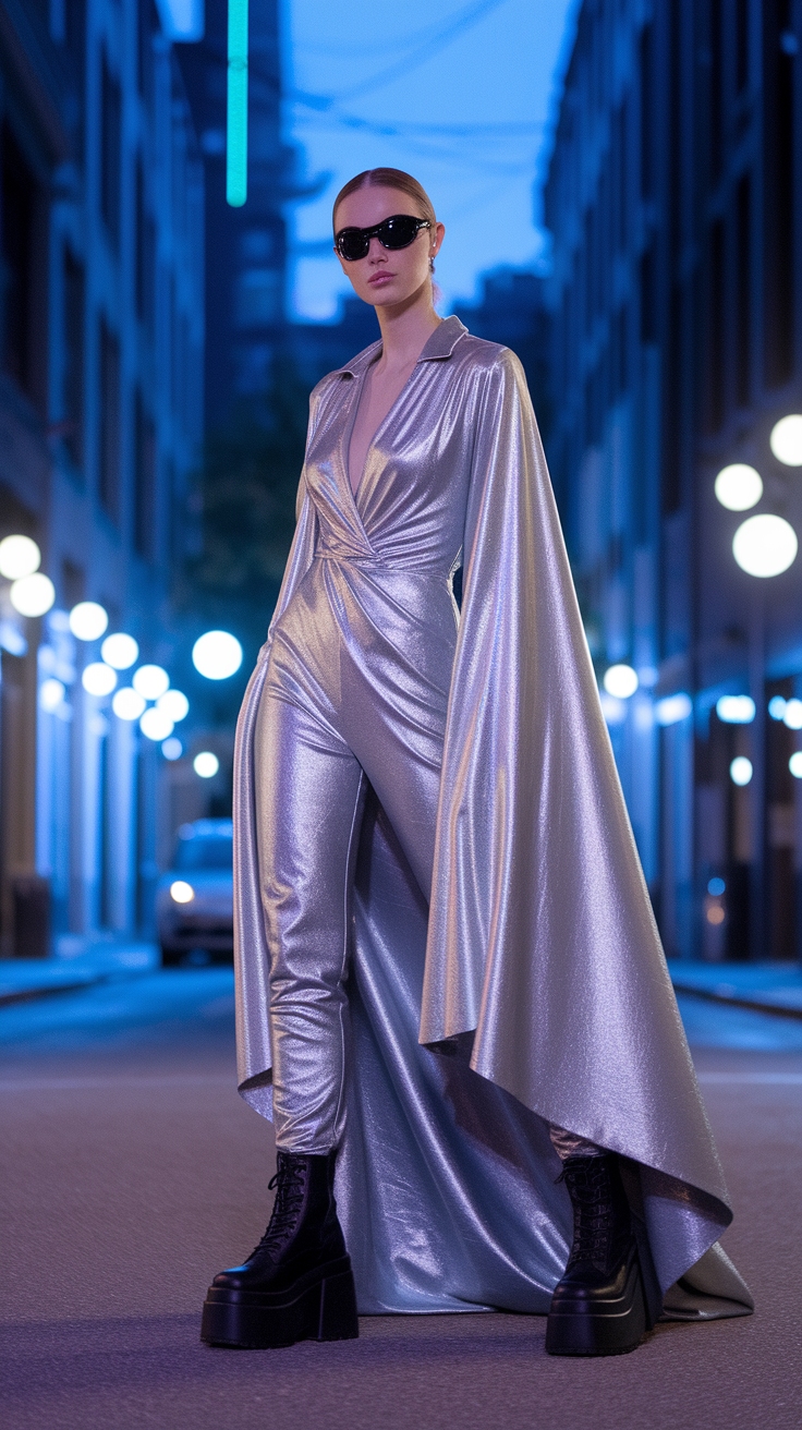 Stylish Metallic Jumpsuits for Effortless Elegance outfit idea