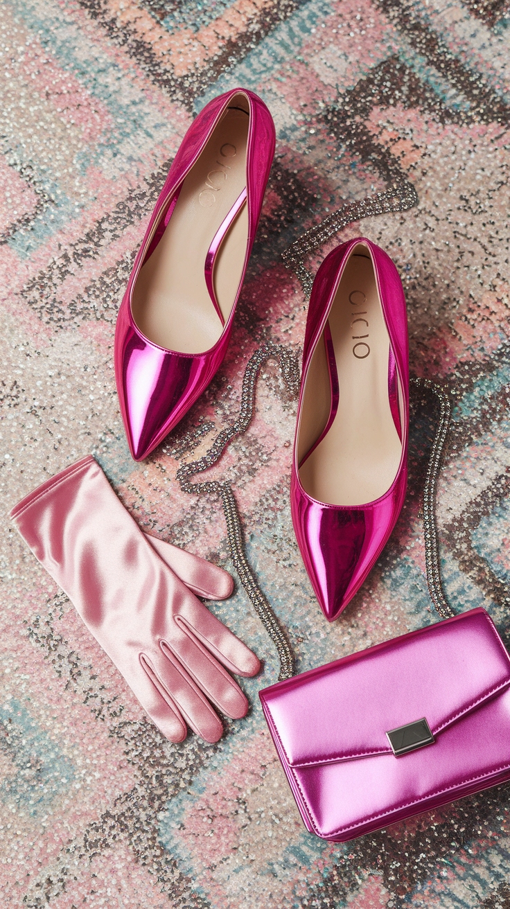 Chic Metallic Pink Heels Outfit Ideas for Any Occasion outfit idea