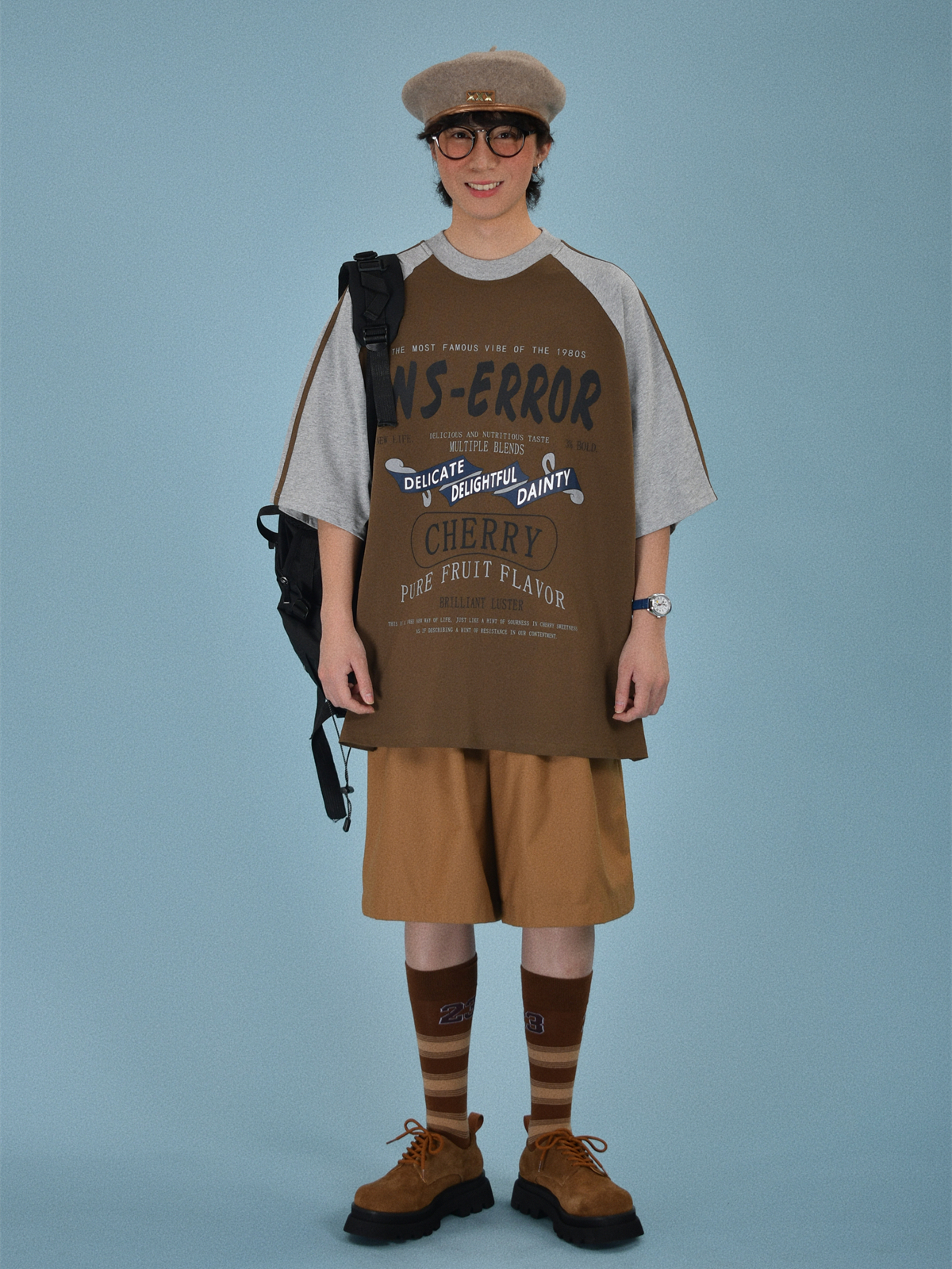 Mid-Century American Retro High Neck Sports T-Shirt - Loose Fit Unisex Summer Trendy Top Mid-Century American Retro High Neck Sports T-Shirt - Loose Fit Unisex Summer Trendy Top