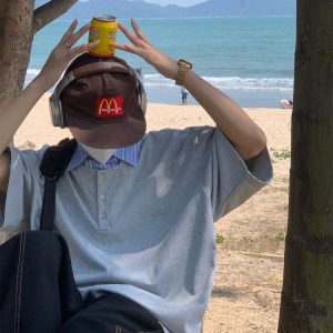 Mid-Century Vintage Style Two-Piece Polo Shirt - Short Sleeve Unisex Summer Top - Versatile Loose Fit Fashion 2025