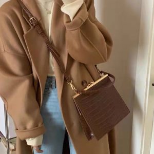 Mid-Length Gray Double-Sided Cashmere Coat for Women - 2024 Autumn Winter High-End Thick Woolen Outerwear