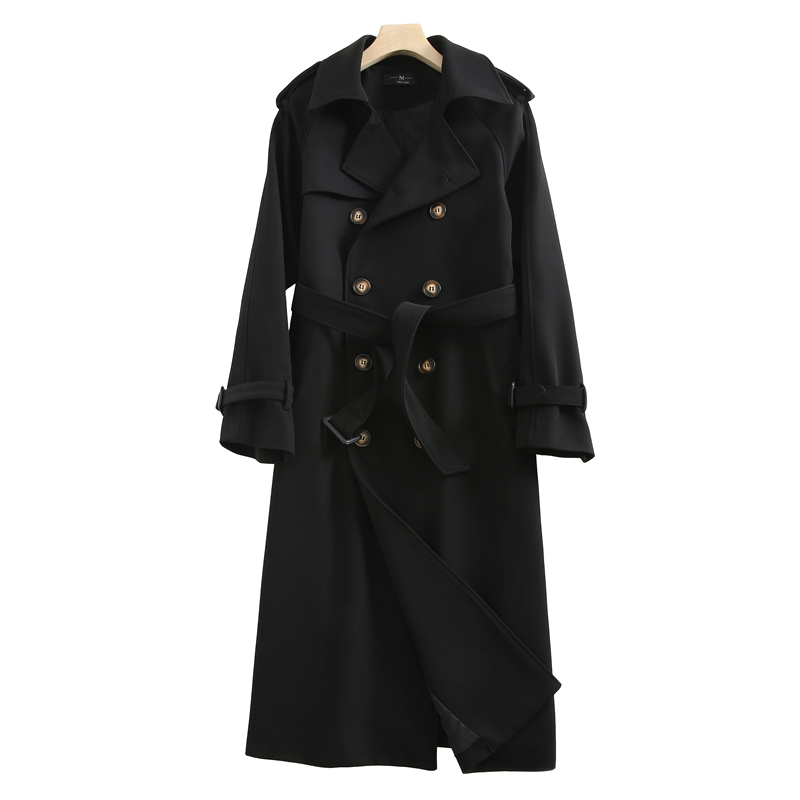 Mid-Length Khaki Trench Coat for Women, Petite, Korean Chic Casual Vintage Overcoat with Waist Definition, 2025 New Style Mid-Length Khaki Trench Coat for Women, Petite, Korean Chic Casual Vintage Overcoat with Waist Definition, 2025 New Style