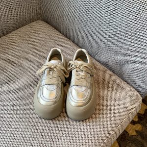 Milk Tea Color Round Toe Women's Casual Sneakers - Thick-Soled Height-Increasing Sports Shoes for Outdoor Style 2025