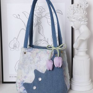 Mini Cowboy Cat Basket Bag for Women - Light Spring Crossbody Tote - Original Designer Style