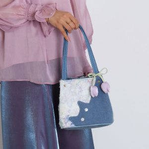 Mini Cowboy Cat Basket Bag for Women - Light Spring Crossbody Tote - Original Designer Style