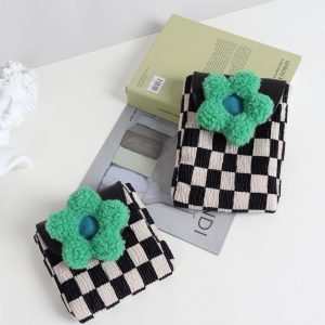 Mini Cute Checkered Floral Crossbody Phone Bag for Women - Spring/Summer Fashion, Trendy Niche Design