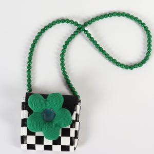 Mini Cute Checkered Floral Crossbody Phone Bag for Women - Spring/Summer Fashion, Trendy Niche Design