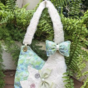 Mini Cute Chiffon Cat Underarm Bag - Spring Summer Green Daisy Crossbody Bag for Y2K Fashion Lovers