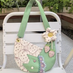Mini Cute Chiffon Strawberry Crossbody Bag for Spring Summer - Adorable Cat Underarm Style Bag