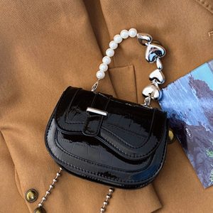 Mini Handbag for Women - Spring/Summer 2025 Niche Design with Fashionable Pearl Chain Crossbody Style, High-Quality Texture