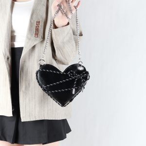 Mini Heart Crossbody Bag for Women - Sweet Cool Shoulder Bag for Spring/Summer, Trendy Millennial Style