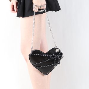 Mini Heart Crossbody Bag for Women - Sweet Cool Shoulder Bag for Spring/Summer, Trendy Millennial Style