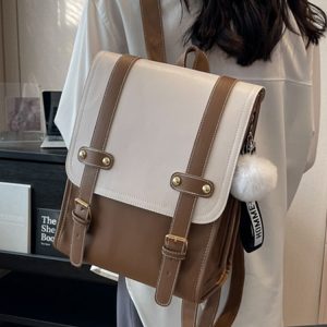 Minimalist French Style Backpack for Women - Versatile College Book Bag & Commuter Travel Backpack