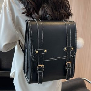 Minimalist French Style Backpack for Women - Versatile College Book Bag & Commuter Travel Backpack