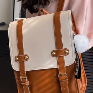 Minimalist French Style Backpack for Women - Versatile College Book Bag & Commuter Travel Backpack