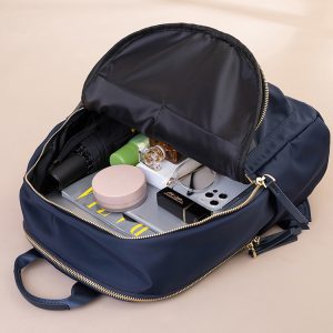 Minimalist Oxford Cloth Backpack for Women - Lightweight, Waterproof Student Book Bag & Business Laptop Carrier