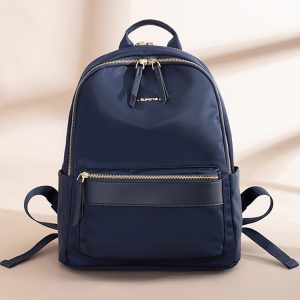 Minimalist Oxford Cloth Backpack for Women - Lightweight, Waterproof Student Book Bag & Business Laptop Carrier