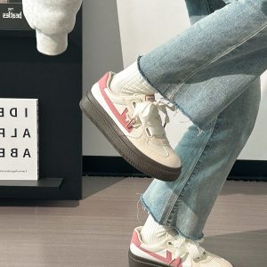 Minimalist Thick-Soled Classic Sneakers for Women, Little White Shoes, Spring/Summer Trend, Casual Fashion Footwear