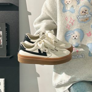 Minimalist Thick-Soled Classic Sneakers for Women, Little White Shoes, Spring/Summer Trend, Casual Fashion Footwear