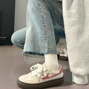 Minimalist Thick-Soled Classic Sneakers for Women, Little White Shoes, Spring/Summer Trend, Casual Fashion Footwear