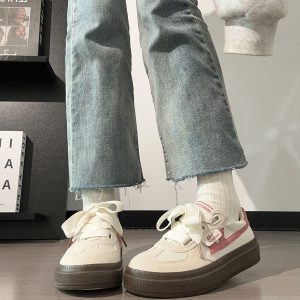 Minimalist Thick-Soled Classic Sneakers for Women, Little White Shoes, Spring/Summer Trend, Casual Fashion Footwear