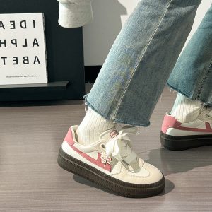 Minimalist Thick-Soled Classic Sneakers for Women, Little White Shoes, Spring/Summer Trend, Casual Fashion Footwear