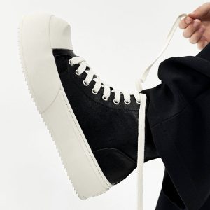 Minimalist Thick-Soled Derby Shoes for Men - Trendy Big Head Design, Casual Leather, High Street Style, Commuting Footwear