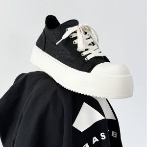 Minimalist Thick-Soled Derby Shoes for Men - Trendy Big Head Design, Casual Leather, High Street Style, Commuting Footwear