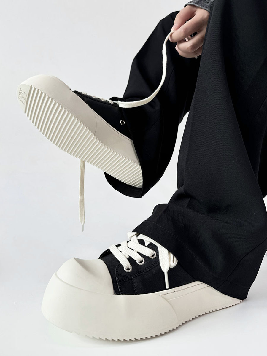 Minimalist Thick-Soled Derby Shoes for Men - Trendy Big Head Design, Casual Leather, High Street Style, Commuting Footwear Minimalist Thick-Soled Derby Shoes for Men - Trendy Big Head Design, Casual Leather, High Street Style, Commuting Footwear