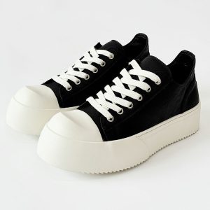 Minimalist Thick-Soled Derby Shoes for Men - Trendy Big Head Design, Casual Leather, High Street Style, Commuting Footwear