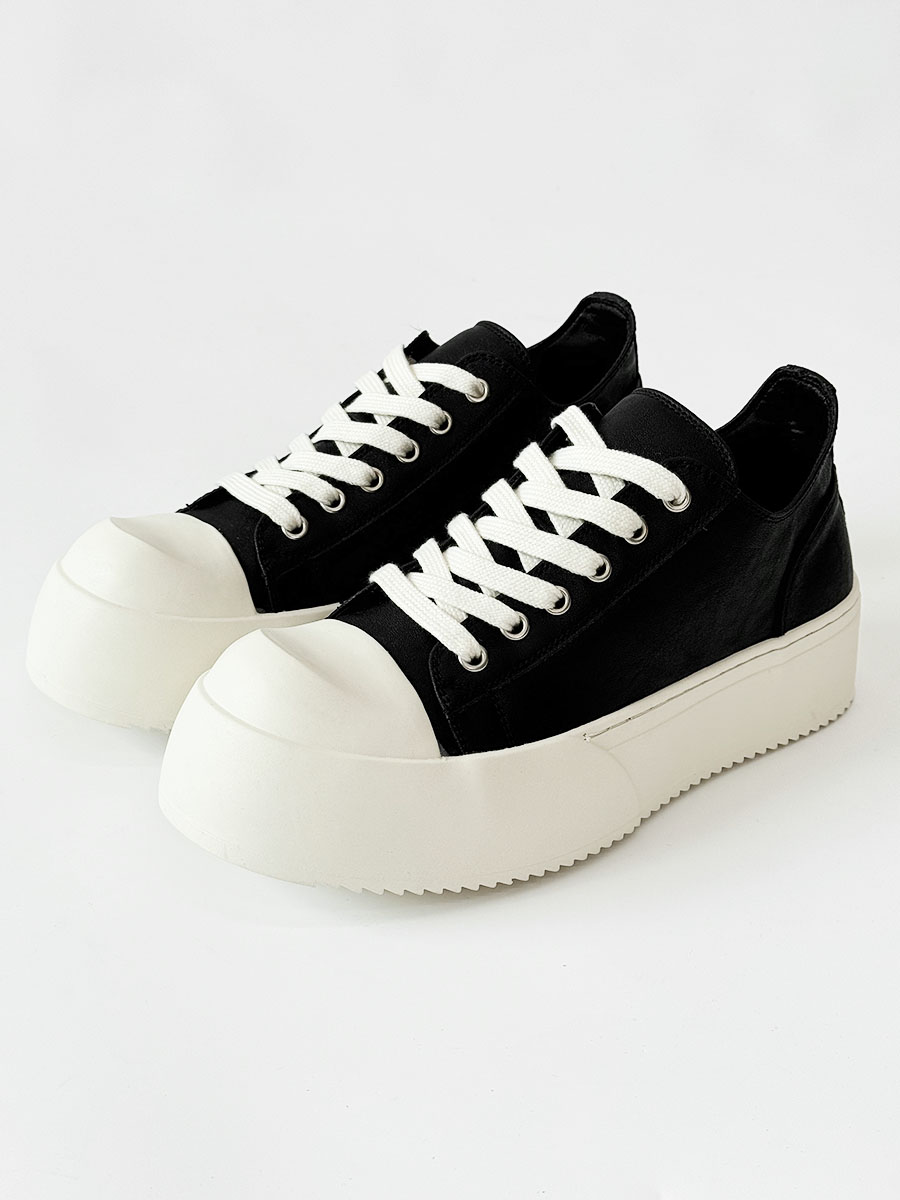 Minimalist Thick-Soled Derby Shoes for Men - Trendy Big Head Design, Casual Leather, High Street Style, Commuting Footwear Minimalist Thick-Soled Derby Shoes for Men - Trendy Big Head Design, Casual Leather, High Street Style, Commuting Footwear