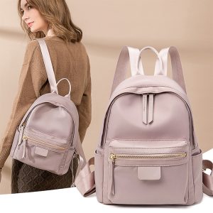 Minimalist Water-Resistant Backpack for Women, Versatile Commuting Book Bag, Stylish Small Backpack for Everyday Use
