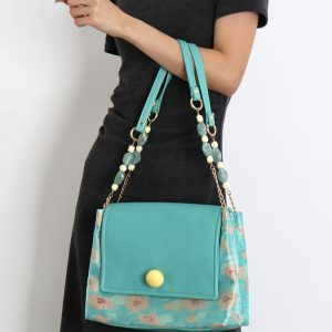 Mint Green Beaded Tote Bag - Summer Fresh Niche Envelope Shoulder Crossbody Bag for Effortless Style