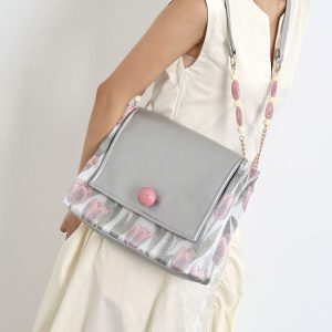 Mint Green Beaded Tote Bag - Summer Fresh Niche Envelope Shoulder Crossbody Bag for Effortless Style