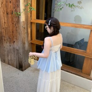 Misty Purple Plus Size Mid-Length Loose Draped Skirt - Flowing White Umbrella Design for Effortless Style