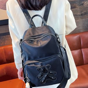 Multi-Layer Women's Backpack - Lightweight Water-Resistant Oxford Cloth Travel Bag for Commuters, Stylish and Functional