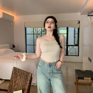 Multi-Version Floral Vest with Vintage Small V-Neck Plus-Size Top for Chubby Figures - Energetic Sweet Style