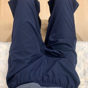 Navy Blue Women's Wide-Leg Casual Pants - Versatile Summer Loose Draping Trousers for Work & Hip-Hop Style