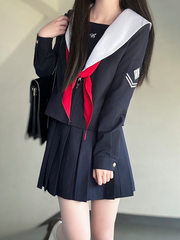 Navy Collar Coat Women's Pudding Bear JK Uniform Sailor Suit College Style Summer Fashion Navy Collar Coat Women's Pudding Bear JK Uniform Sailor Suit College Style Summer Fashion